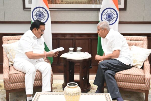 Union Minister CR Patil Meets Vice President Dhankhar Over Rajasthan Water Crisis
