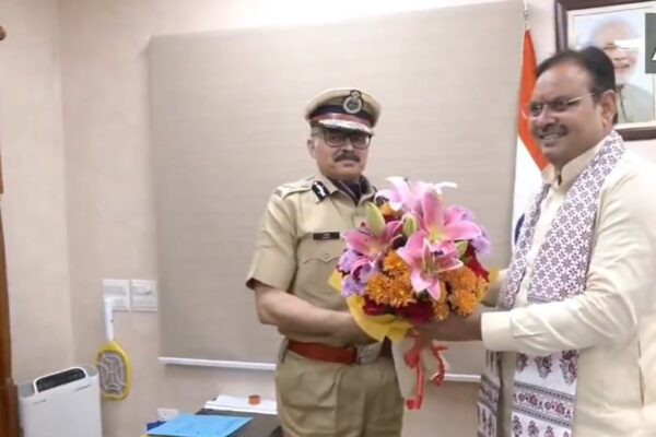 Jaipur: New Rajasthan DGP Rajeev Kumar Sharma Meets CM Bhajanlal Sharma